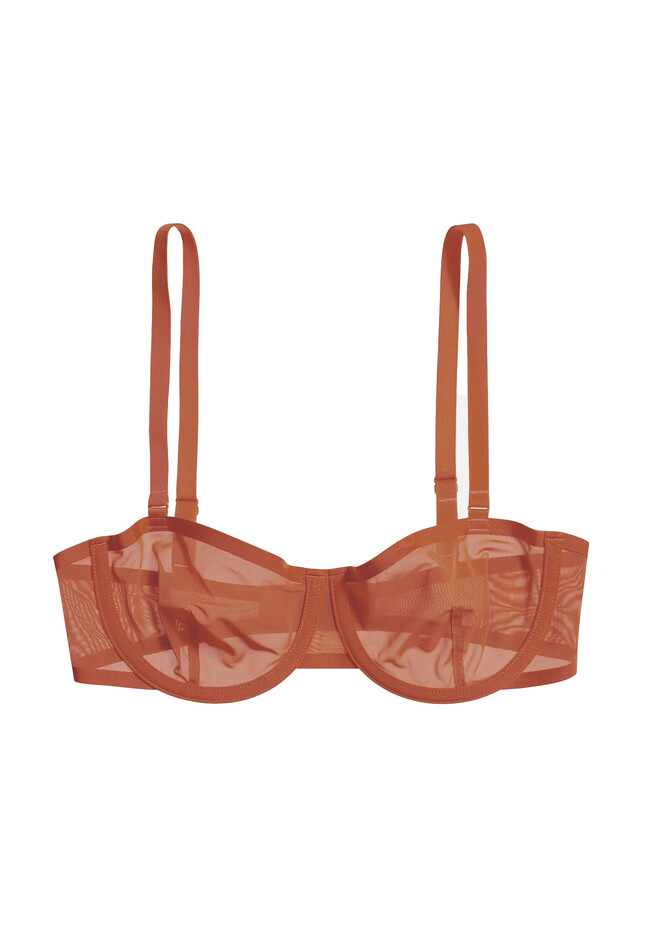 Track No Show Unlined Balconette Bra - Red - 34 - F at Skims